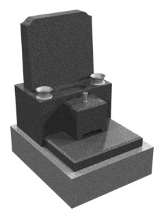 洋型の一般墓の墓石写真